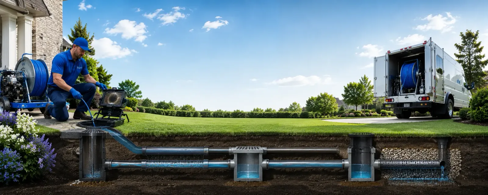Outdoor drain cleaning information for Sunset, ME